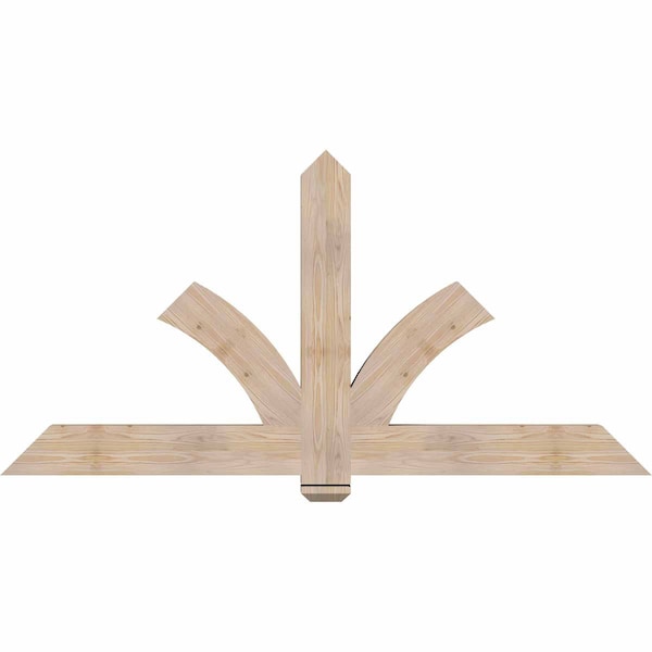 Ekena Millwork Redmond Smooth Timber Gable Bracket, Douglas Fir, 72"W x 36"H x 3 1/2"D x 5 1/2"F, 12/12 Pitch GBW072X36X0406RED00SDF - main